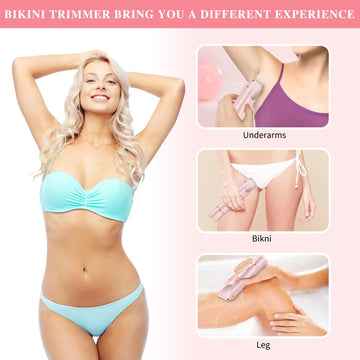 Women Electric Razors 2 in 1 Dual-Head Painless Bikini