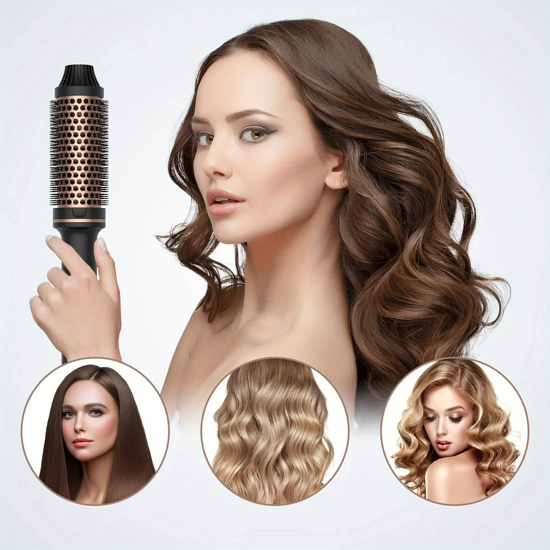 Professional Curling Iron Heated Anti-Scald Thermal Brush