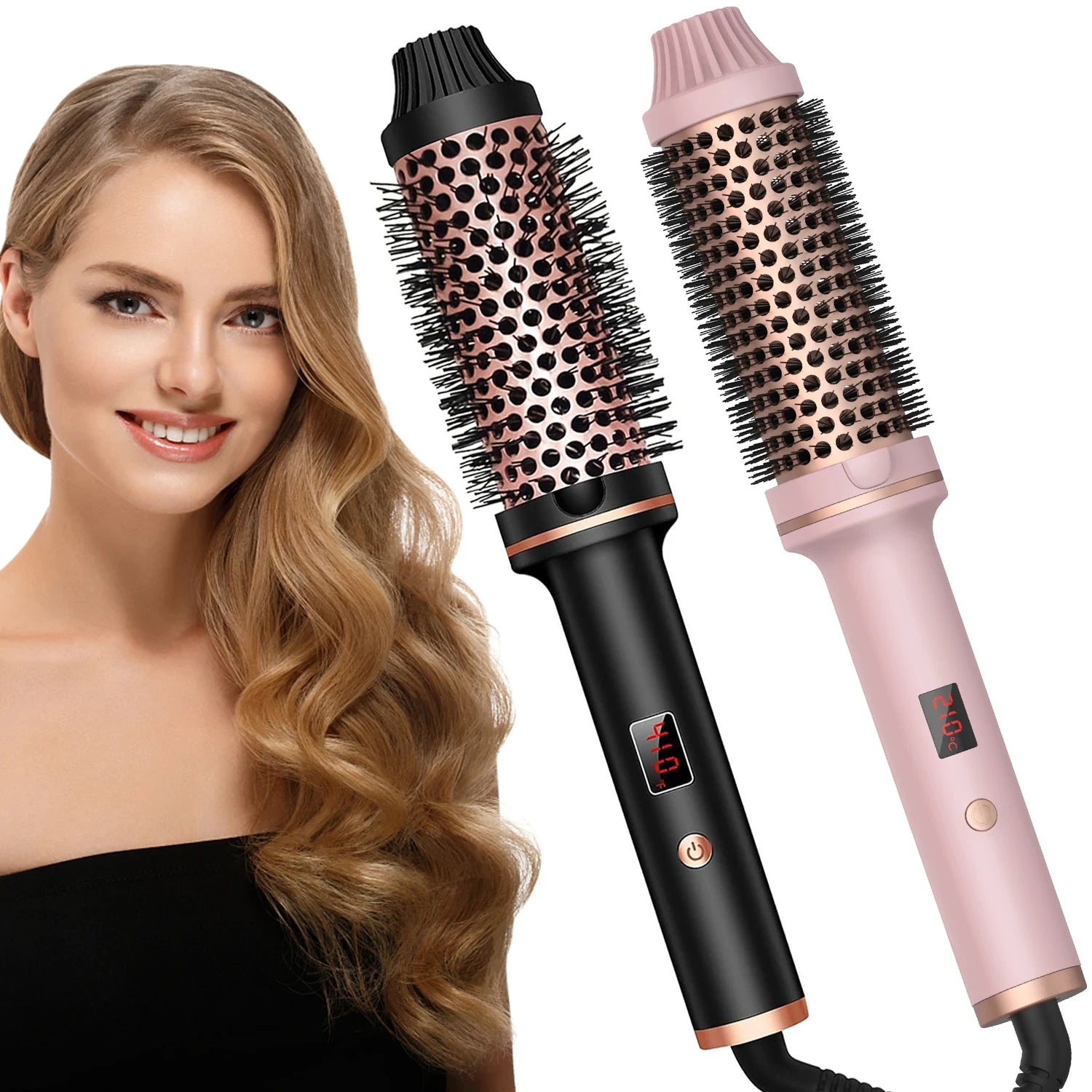 Professional Curling Iron Heated Anti-Scald Thermal Brush